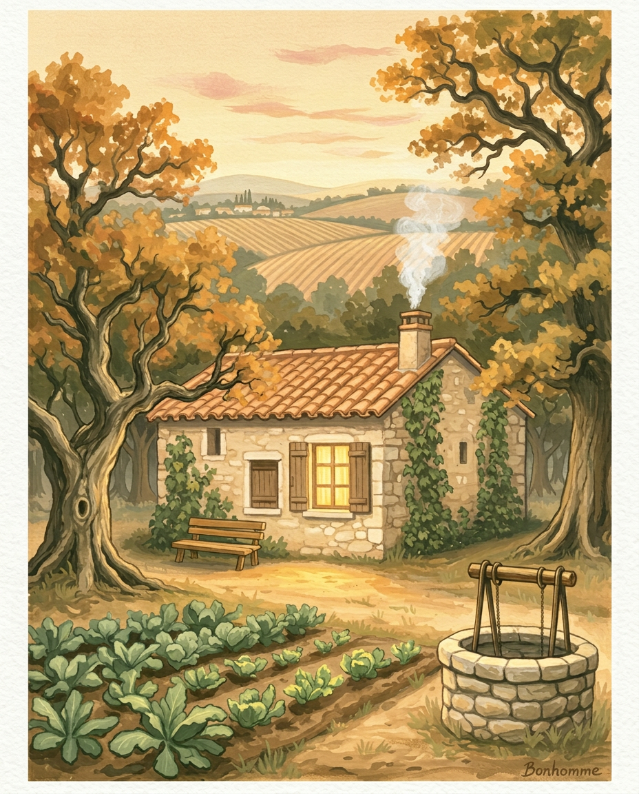 Illustration gouache du profil Ermite authentique