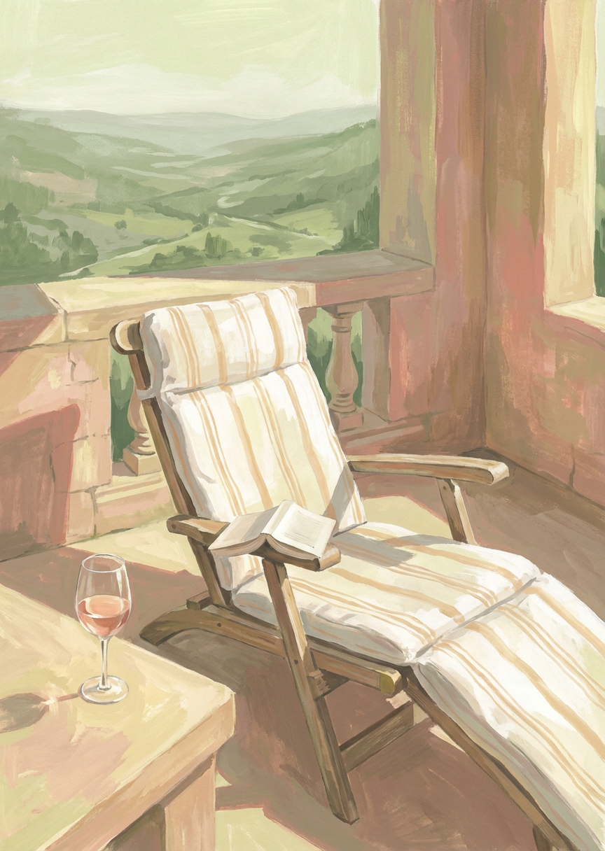 Carte du quiz tarot « Le dimanche qui ne bouge pas », Onze heures du matin, terrasse, on ne bougera pas…